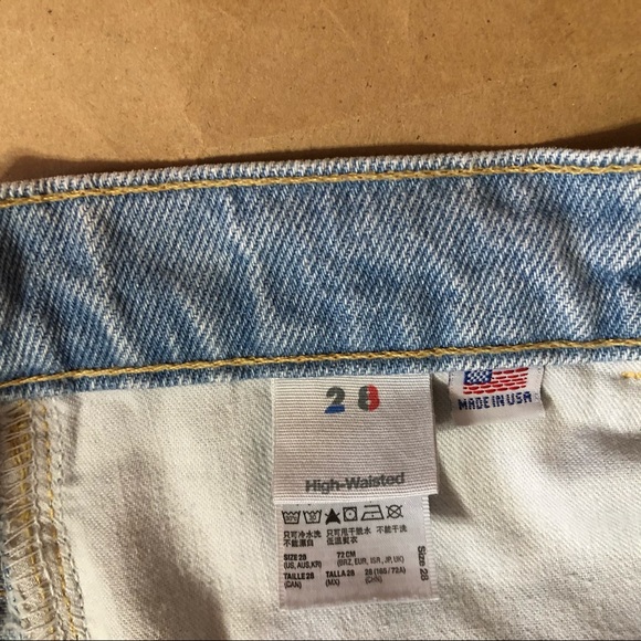 American Apparel | High Waisted Denim Shorts - Picture 5 of 8